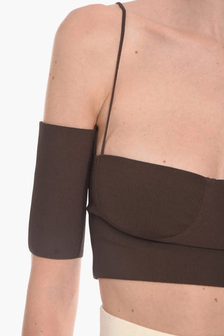 Crop Top a Spalle Scoperte con Lacci