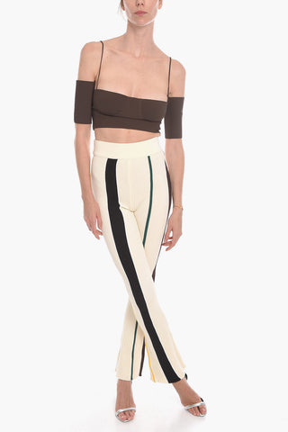 Crop Top a Spalle Scoperte con Lacci