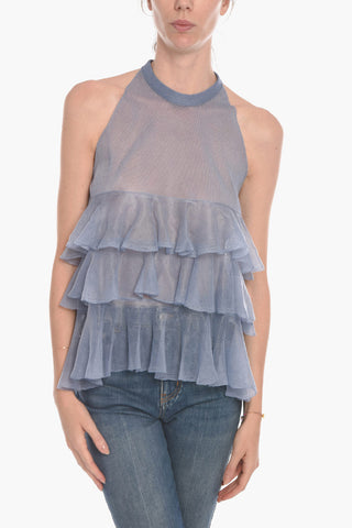 Top in Maglia a Balze