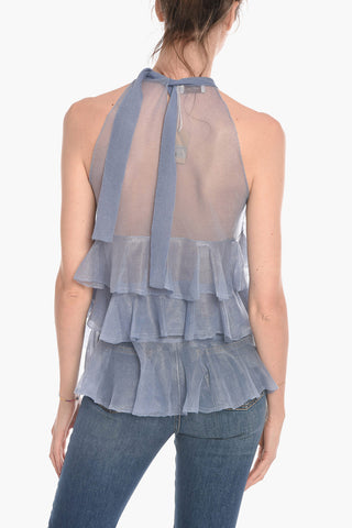 Flounced Knit Top