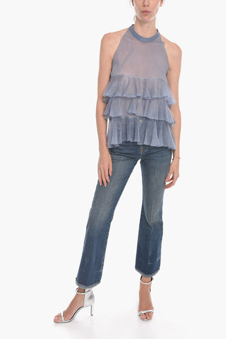 Top in Maglia a Balze