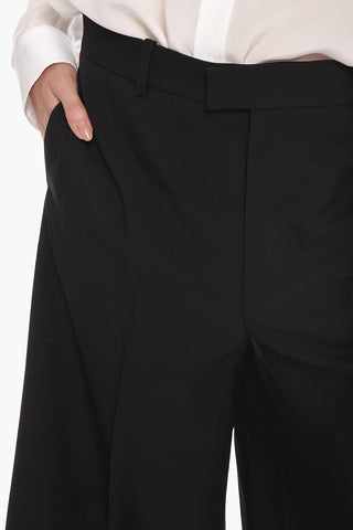 Wool-twill Tailored Shorts with High Waist