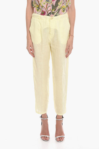 Pantaloni PETE in Lino con Elastico in Vita