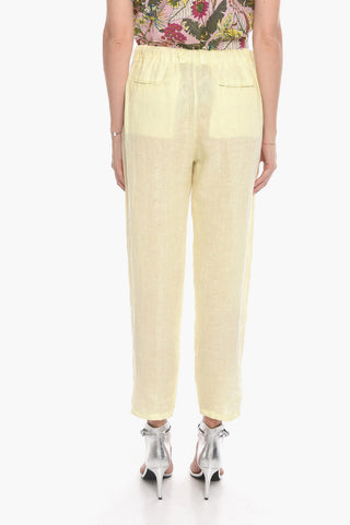 Pantaloni PETE in Lino con Elastico in Vita