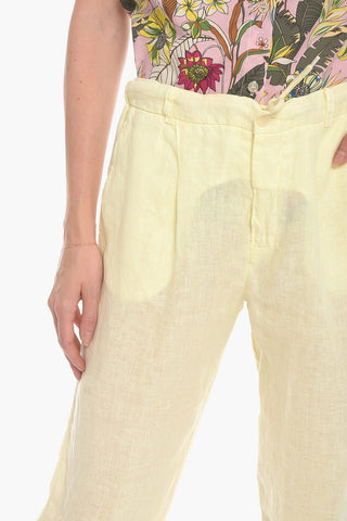 Pantaloni PETE in Lino con Elastico in Vita