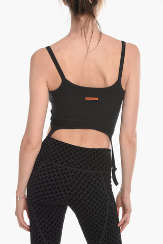 Cropped Top with Adjustable Hooks Detailing