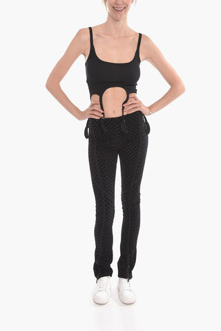 Cropped Top with Adjustable Hooks Detailing