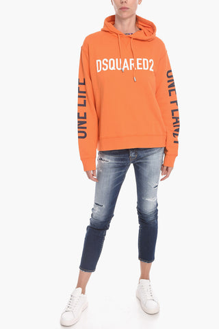 ONE PLANET ONA LIFE Hoodie Sweatshirt with Lettering