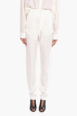 High-waisted AMAYA Trousers with Allover Geomtric Pattern