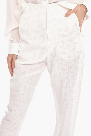 High-waisted AMAYA Trousers with Allover Geomtric Pattern