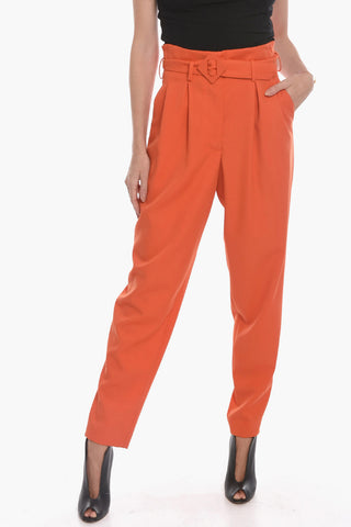 Wool Candy Trousers with Belt