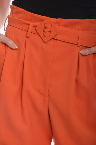 Wool Candy Trousers with Belt