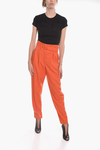 Wool Candy Trousers with Belt