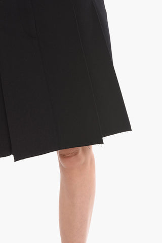 Virgin Wool Pleated Miniskirt