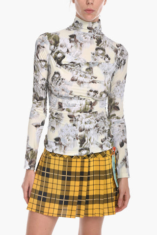 SEASONAL Top Second Skin a Maniche Lunghe con Stampa CHINE
