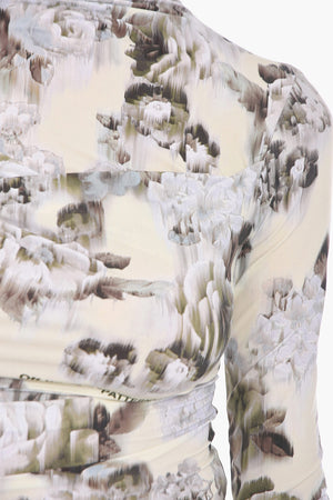 SEASONAL Top Second Skin a Maniche Lunghe con Stampa CHINE