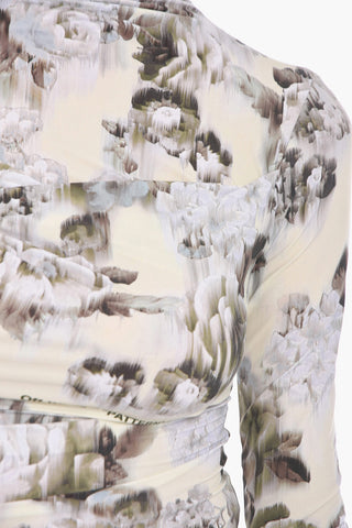 SEASONAL Top Second Skin a Maniche Lunghe con Stampa CHINE