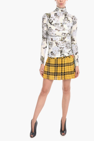 SEASONAL Top Second Skin a Maniche Lunghe con Stampa CHINE