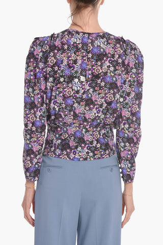 Silk ZARGA Blouse with Floral Motif