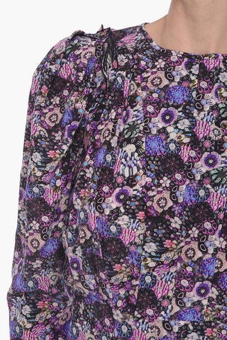 Silk ZARGA Blouse with Floral Motif