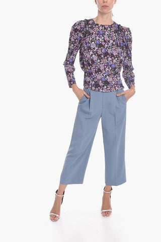 Silk ZARGA Blouse with Floral Motif