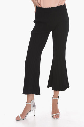 Ribbed Knit Flared Pants