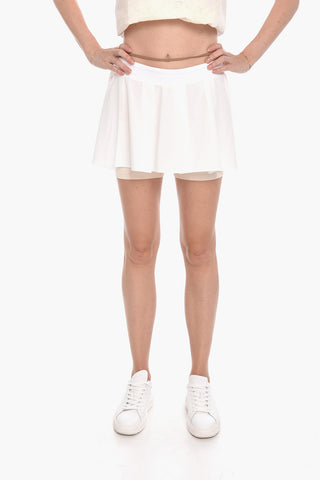 JACQUEMUS Minigonna Plissettata con Strato Shorts