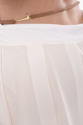 JACQUEMUS Minigonna Plissettata con Strato Shorts