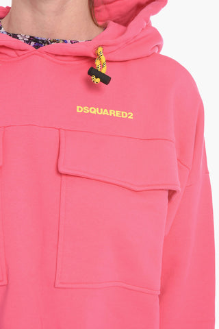 Hoodie Sweatshirt with Flap Pockets