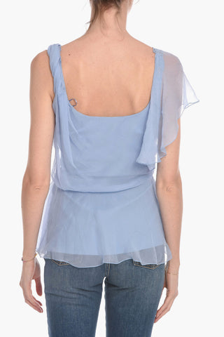 Chiffon Top with Ruffles and Lace