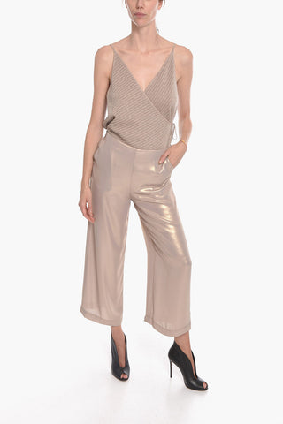 Pantaloni Flare PAGE in Lurex