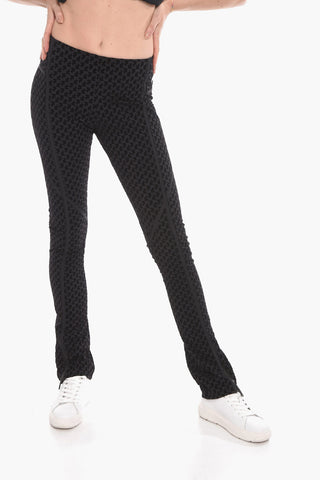 ATHLEISURE Flared Leggings in Flocked-monogram Motif