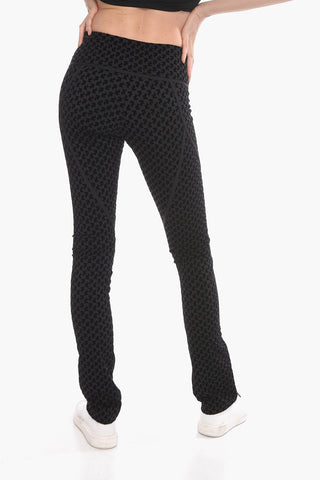 ATHLEISURE Flared Leggings in Flocked-monogram Motif