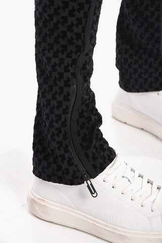 ATHLEISURE Flared Leggings in Flocked-monogram Motif