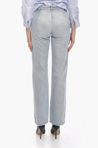 Light-washed Regular-fitting Denims with Distressed Details