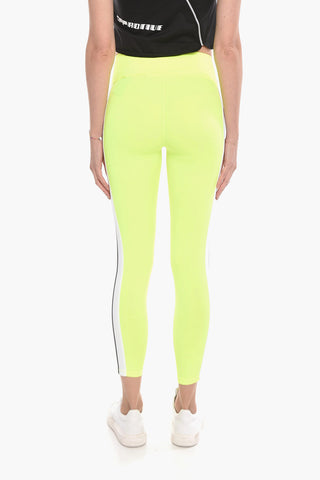 Leggings Fluo con Bande a Contrasto