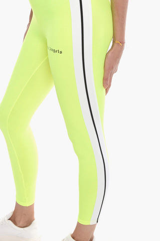 Leggings Fluo con Bande a Contrasto