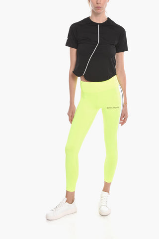 Leggings Fluo con Bande a Contrasto