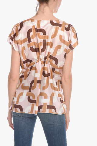 Silk TASHA Blouse with Ruched Detailing