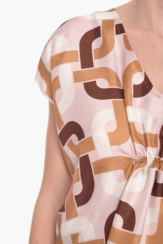 Silk TASHA Blouse with Ruched Detailing