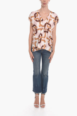 Silk TASHA Blouse with Ruched Detailing