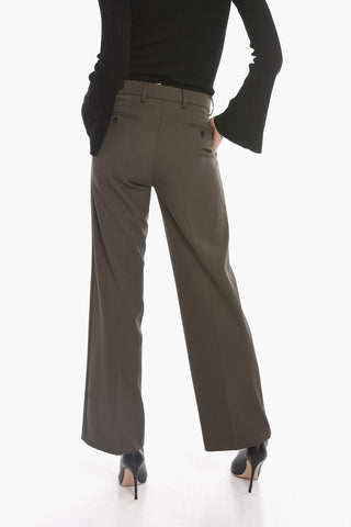 Wool Blend Palazzo Trousers