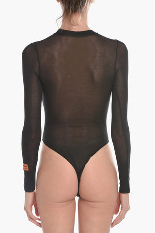Body Sgambato a Maniche Lunghe con Ricamo HPNY
