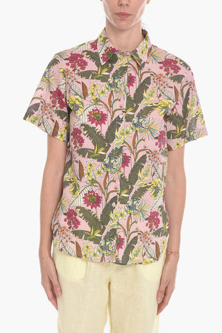 Camicia a Maniche Corte BETTE in Popeline di Cotone