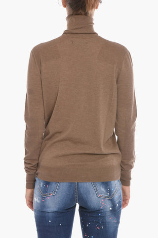 Maglia a Collo Alto in Lana e Cashmere