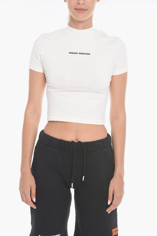 Cropped BABY T-shirt with Logo Print