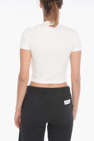 Cropped BABY T-shirt with Logo Print
