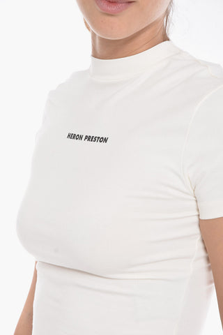 Cropped BABY T-shirt with Logo Print