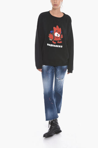 Felpa Oversized con Stampa Grafica