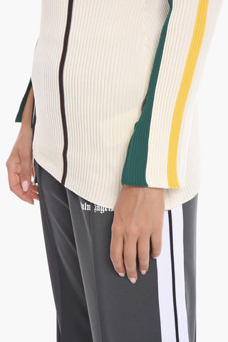 Maglia girocollo a Costine Asimetrica